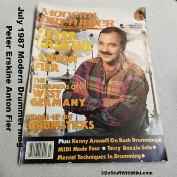 July 1987 Modern Drummer mag Peter Erskine Anton Fier - Picture 1 of 10
